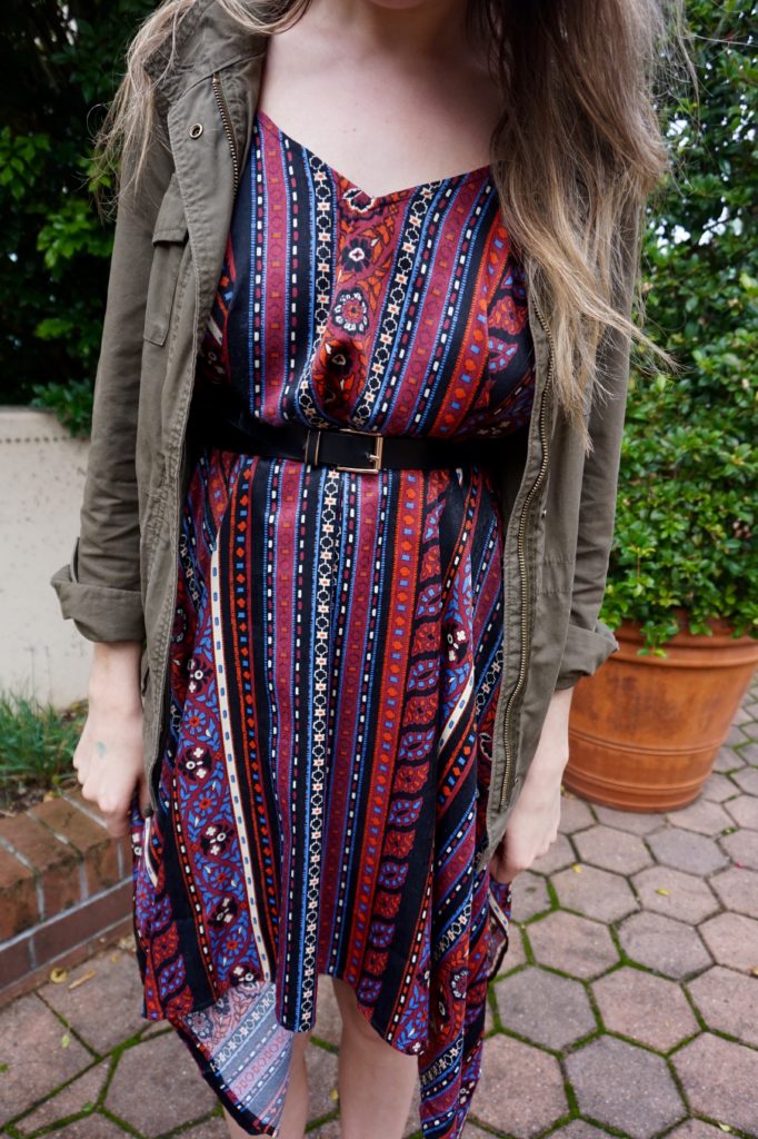 Outfit of the Day: Red and Plum Boho Dress 