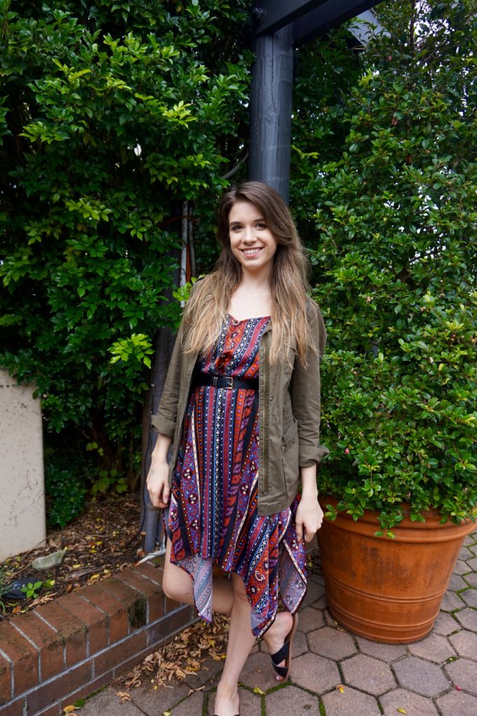 Outfit of the Day: Red and Plum Boho Dress 