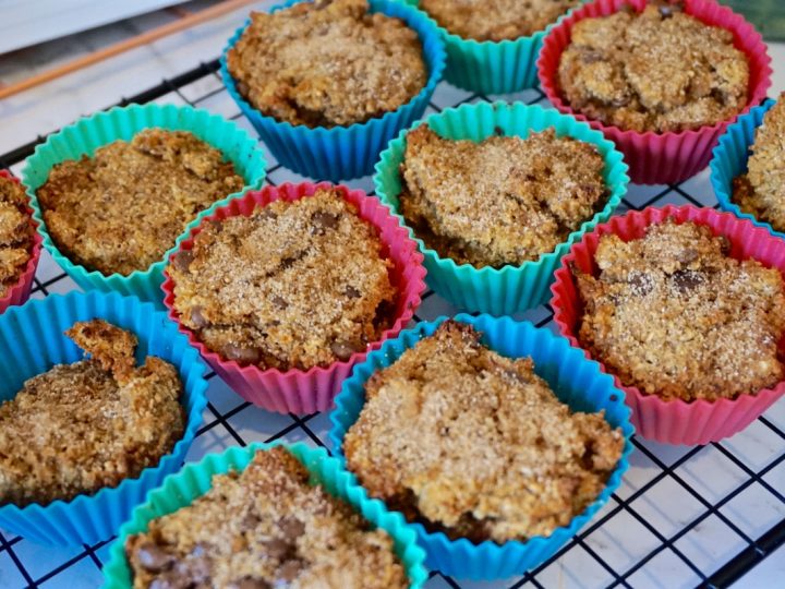 Healthy (er) Coconut Banana Chocolate Chip Muffins