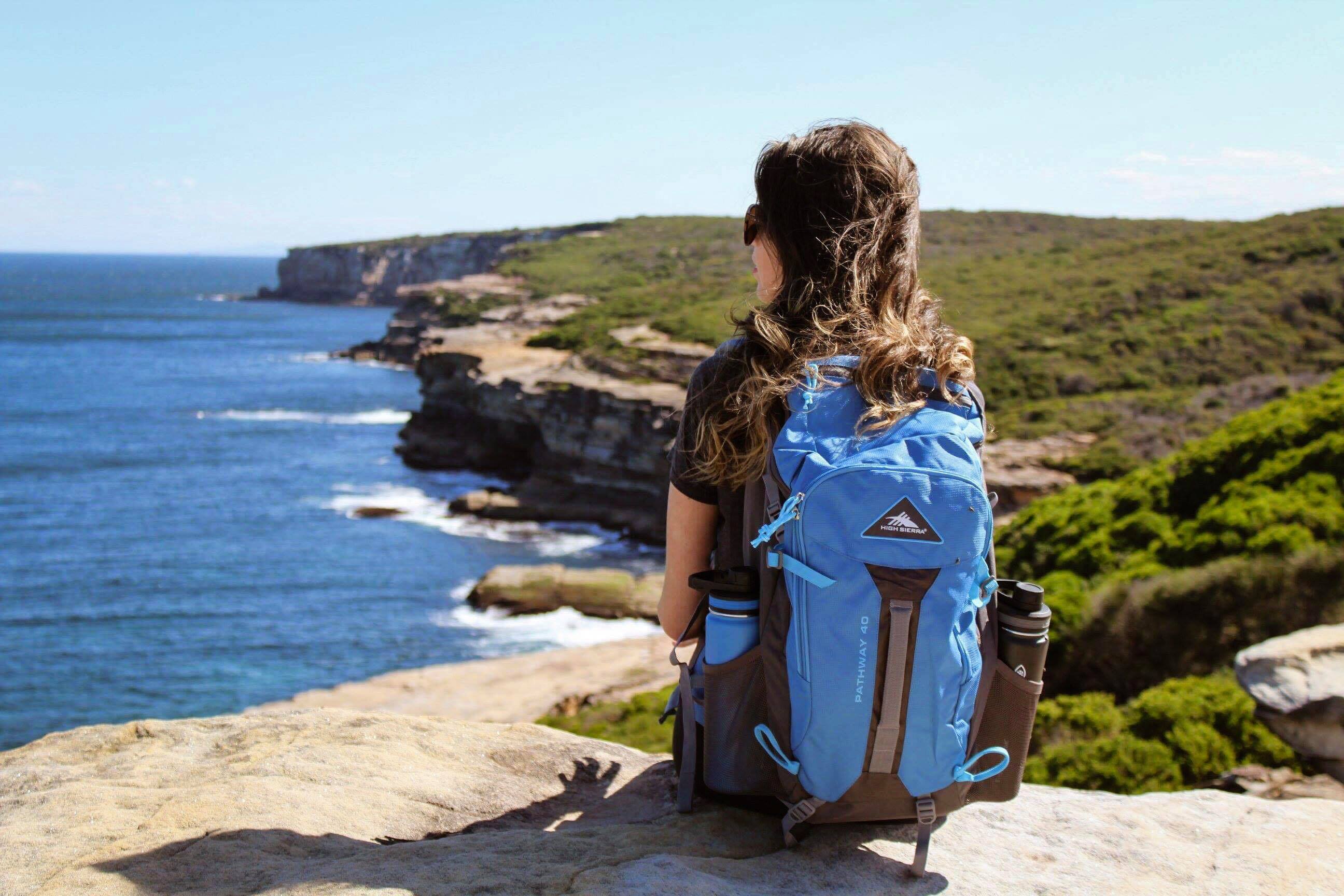 I go to nature. Hiking Backpack. High Sierra рюкзак. Beach Backpack.